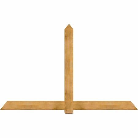 Ekena Millwork Eugene Rough Sawn Timber Gable Bracket, Western Red Cedar, 96"W x 60"H x 6"D x 6"F, 15/12 Pitch GBW096X60X0606EUG00RWR